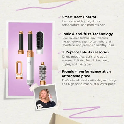 Elollya GoBrush X5: Dries, straightens, curls, adds volume, and shines