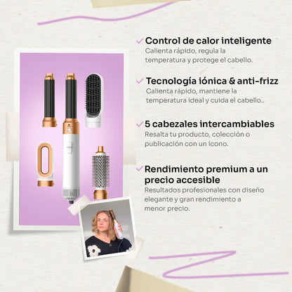 Elollya GoBrush X5: Seca, alisa, riza, da volumen y brilla con control térmico inteligente