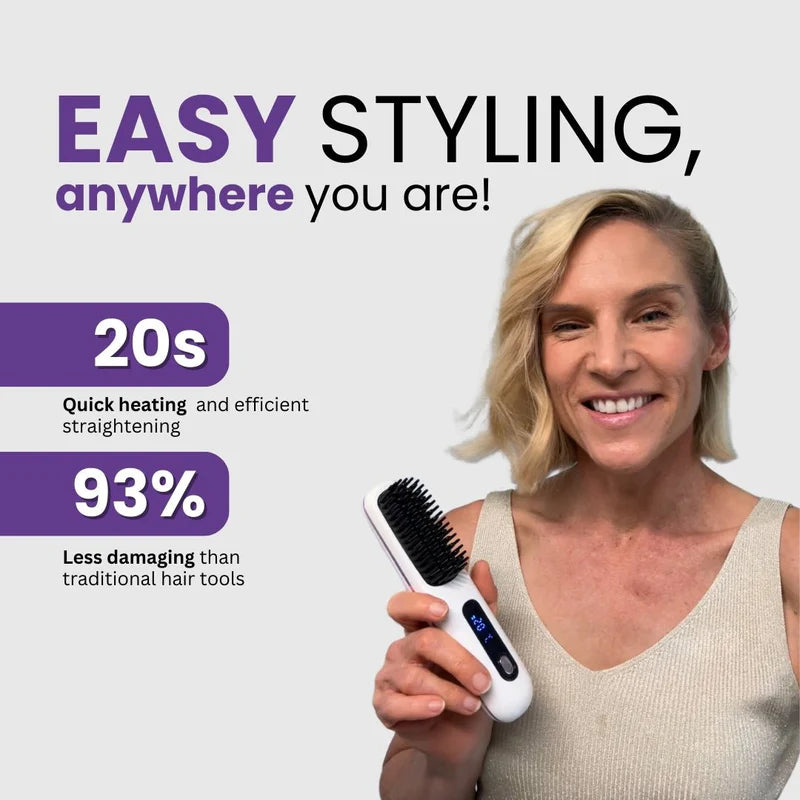 Portable Straightener Brush - GoBrush PRO
